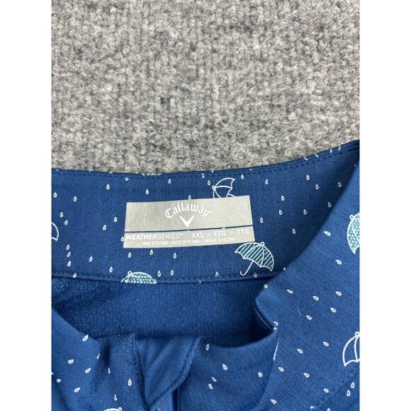 Callaway WEATHERSERIES Pullover Mens 2XL Long Sleeve 1/4 Zip Umbrella Golf Shirt - Picture 2 of 7